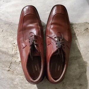Rockport Shoes Mens 11.5 11-1/2 Brown Leather Upper Lightweight Lace Up Oxford